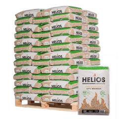 Palette mit 65 Säcken à 15 kg – HELIOS Holzpellets – Hohe Leistung